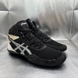 Size 7.5 Asics Matflex 6 Wrestling Mens Black White Boxing Sneakers 1081A021